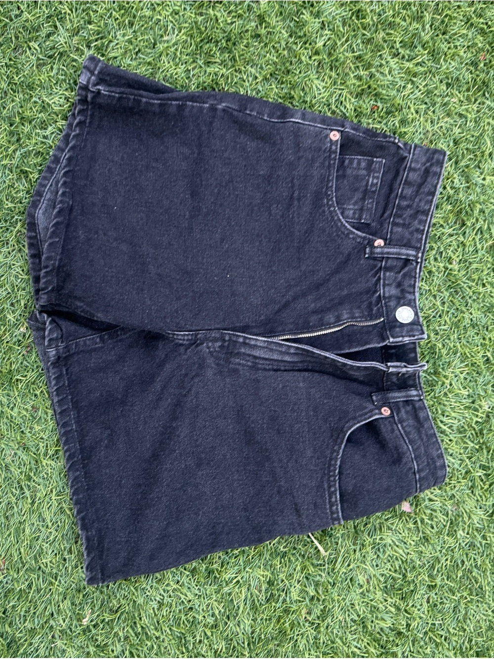 Black Women's Denim Shorts  - Classic High-Rise Style